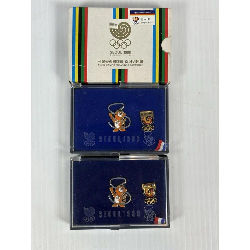 Vintage Seoul Olympic Organizing Committee Souvenir Pin Badge 1988‎ 4 Pins